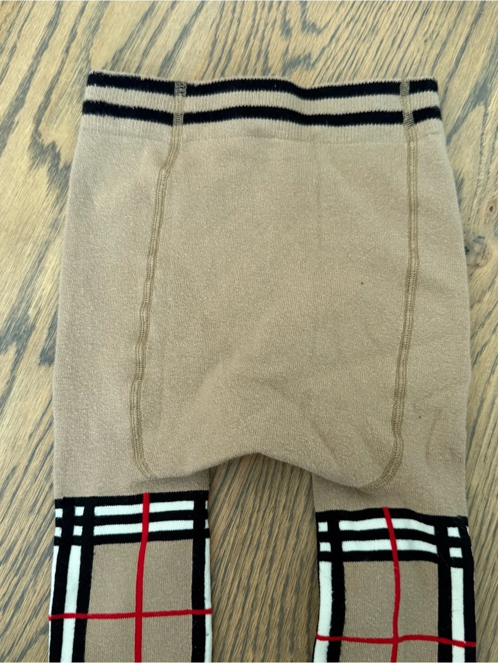 Girls vintage check Burberry tights